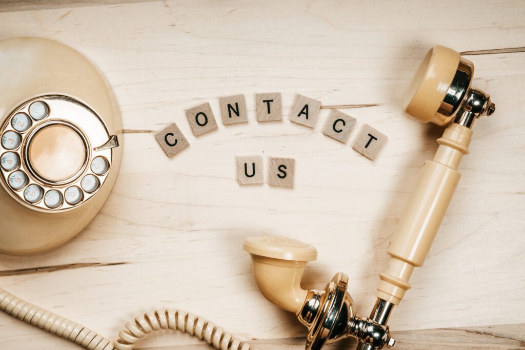 Contact us, contact, vintage telephone
